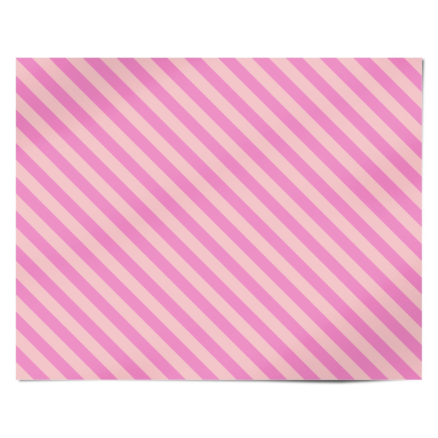 Pink Diagonal Stripe Personalised Wrapping Paper Alternative