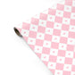 Pink Heart Checkered Personalised Gift Wrap