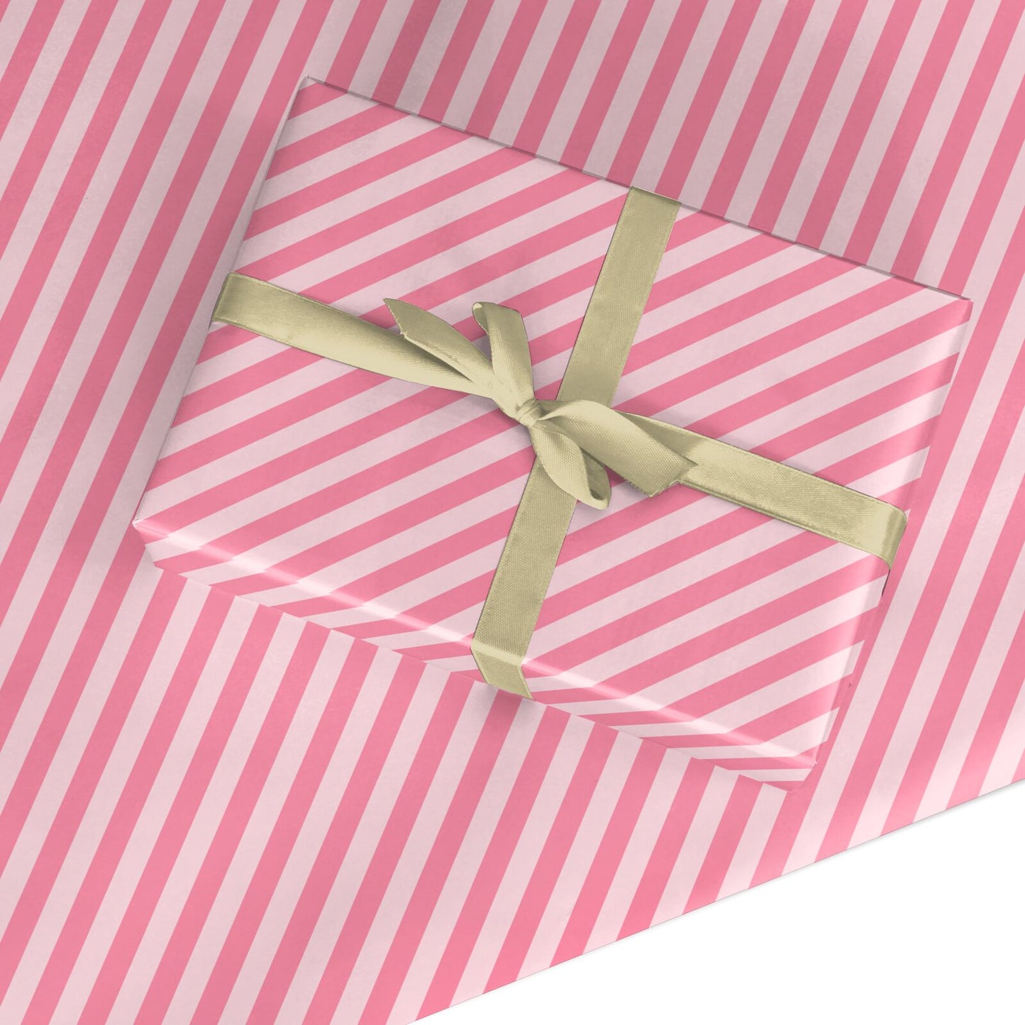 Pink Striped Custom Wrapping Paper