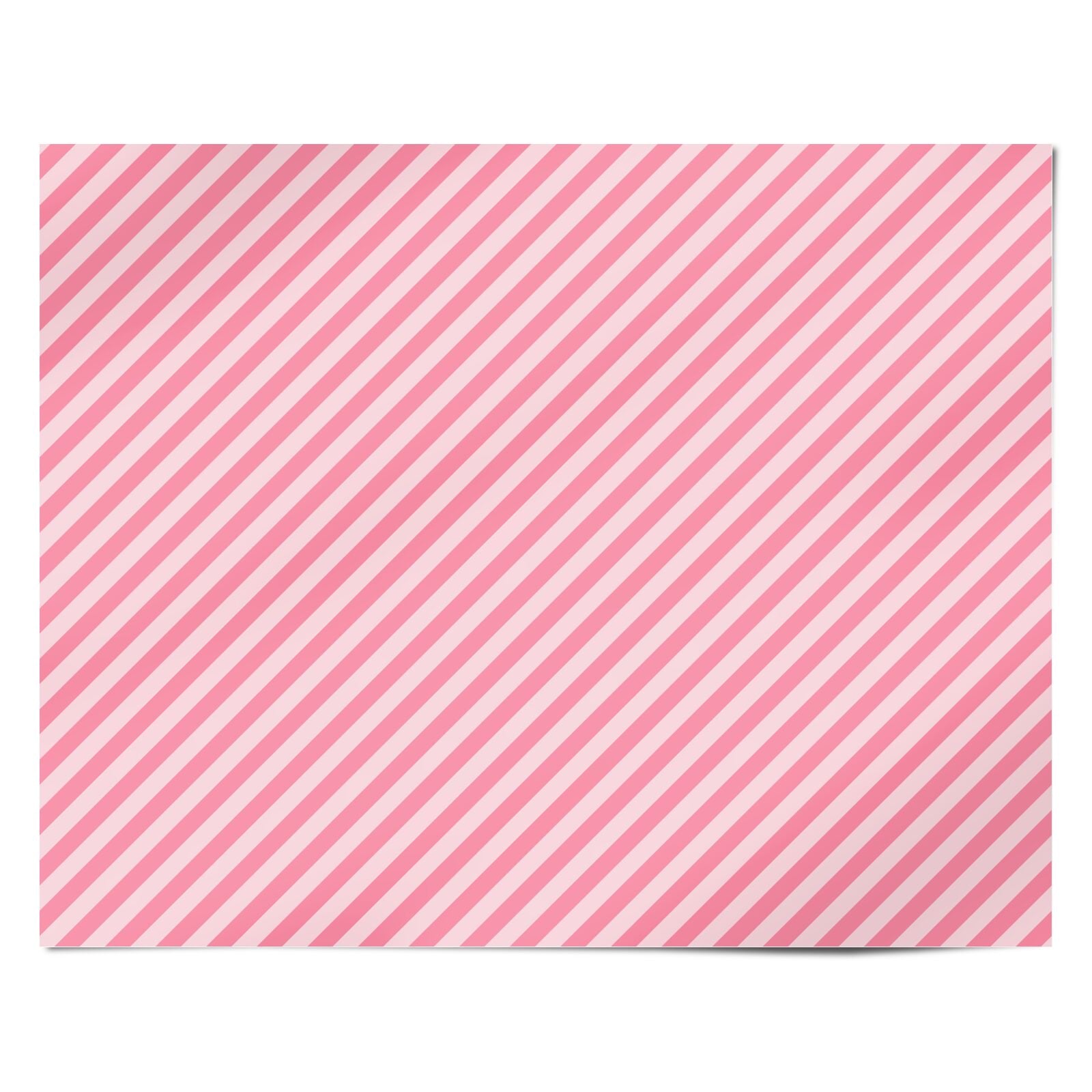 Pink Striped Personalised Wrapping Paper Alternative