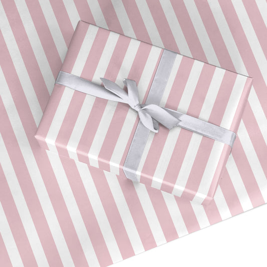 Pink Stripes Custom Wrapping Paper