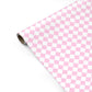 Pink and White Checkered Personalised Gift Wrap