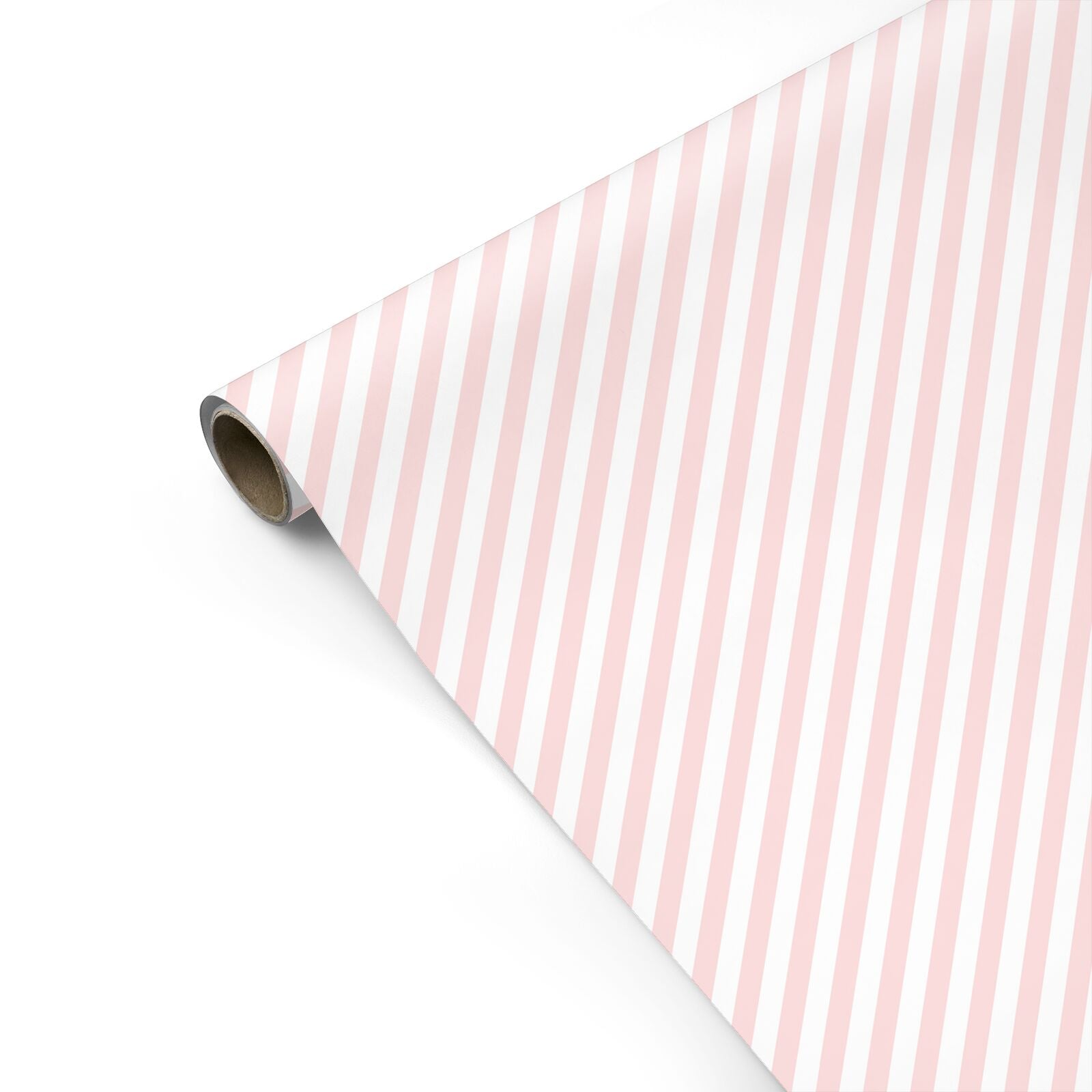 Pink and White Striped Personalised Gift Wrap