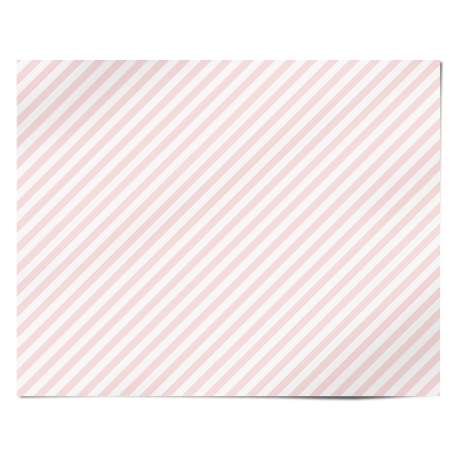 Pink and White Striped Personalised Wrapping Paper Alternative