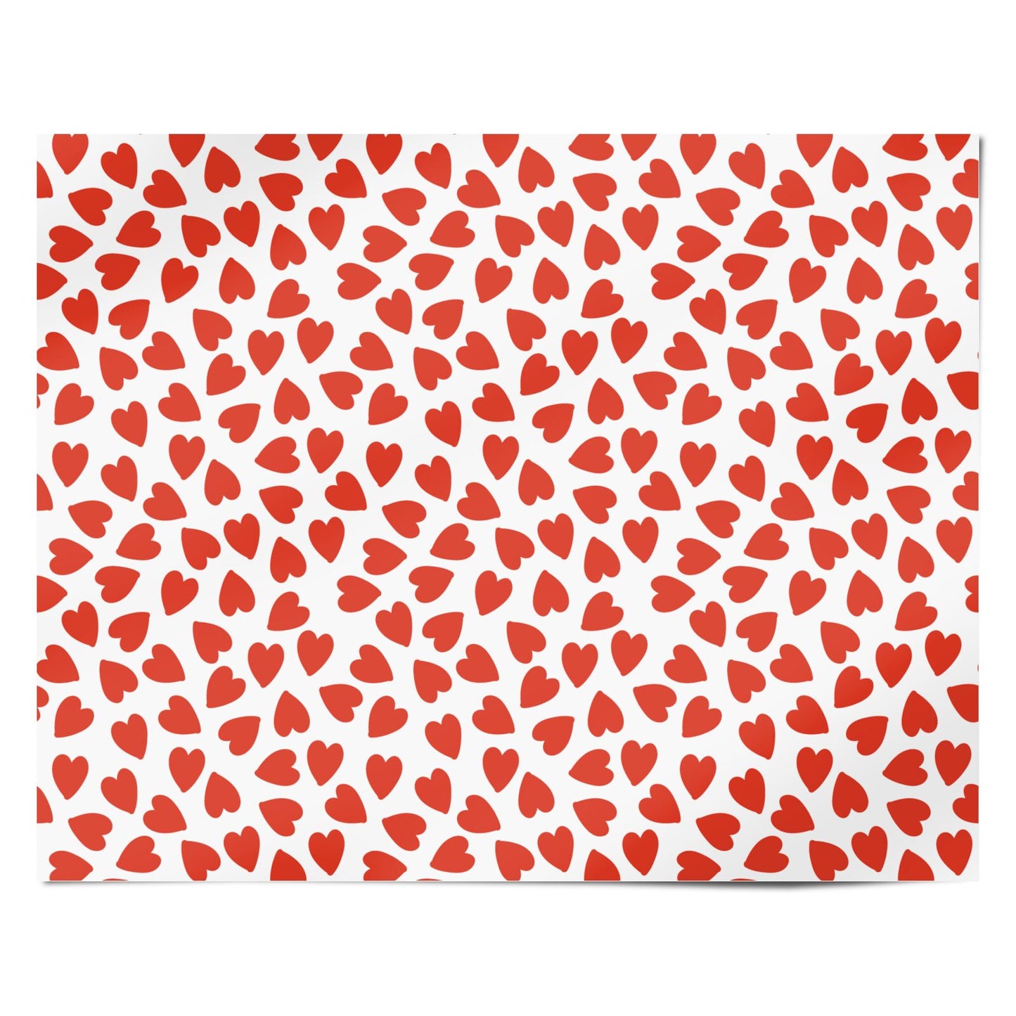 Red Love Heart Pattern Personalised Wrapping Paper Alternative