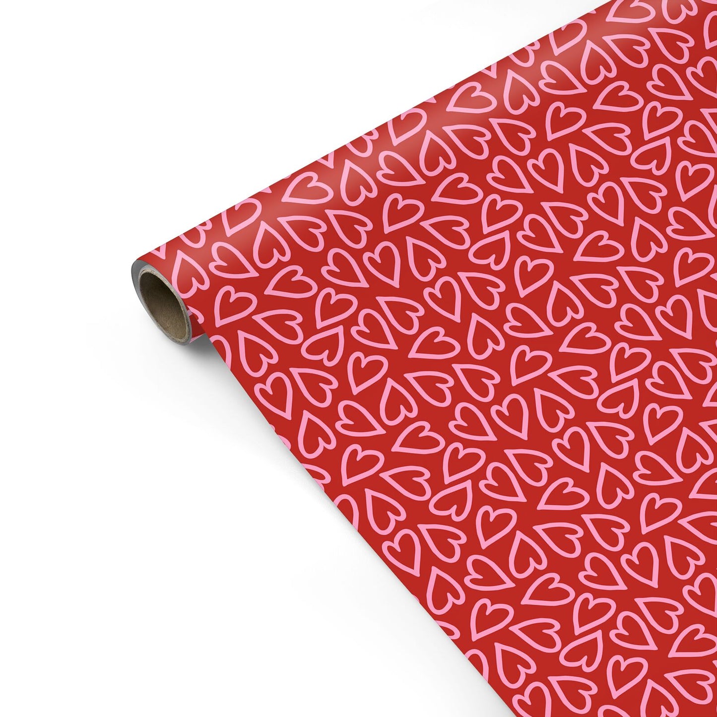 Red Love Heart Personalised Gift Wrap