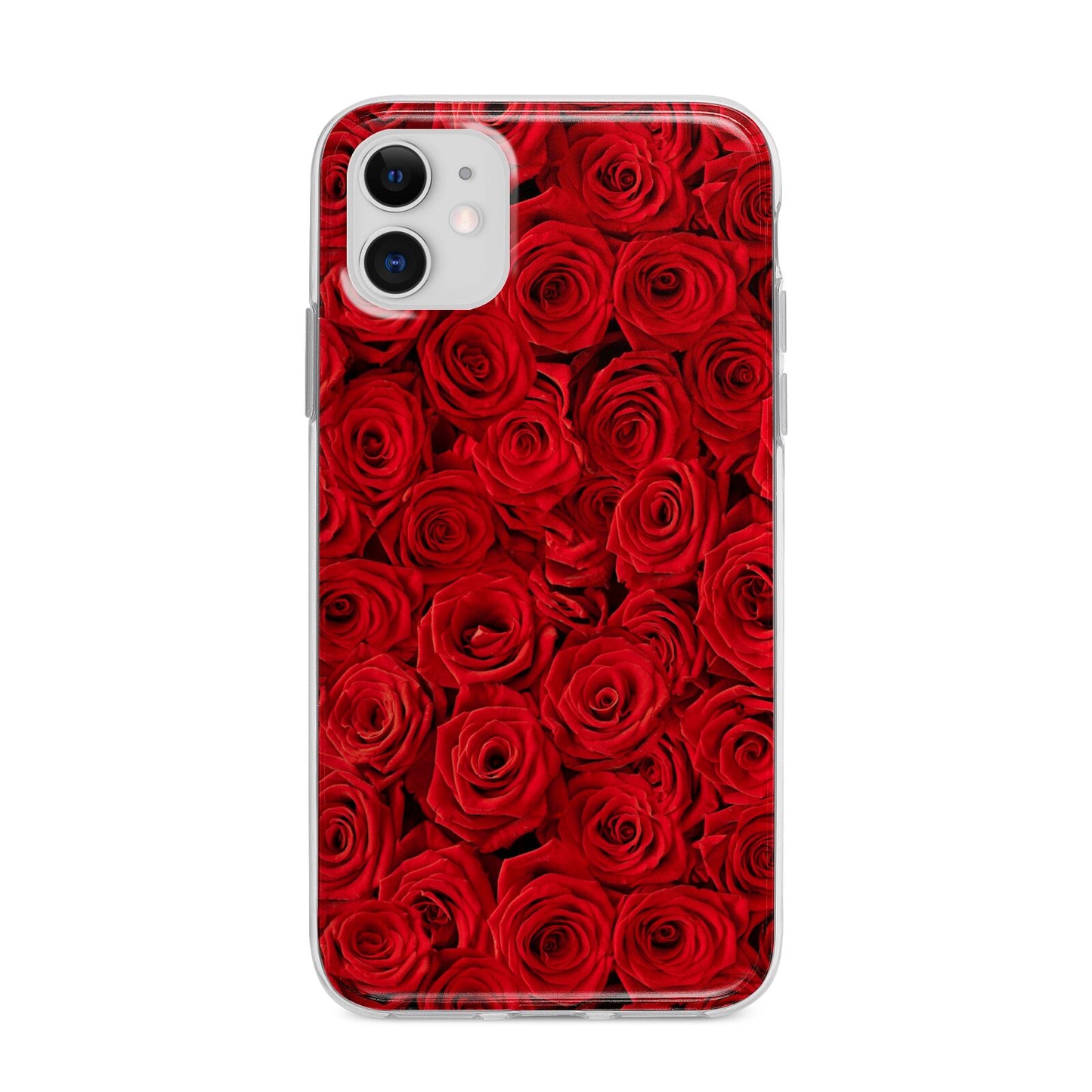 Red Rose Apple iPhone 11 in White with Bumper Case