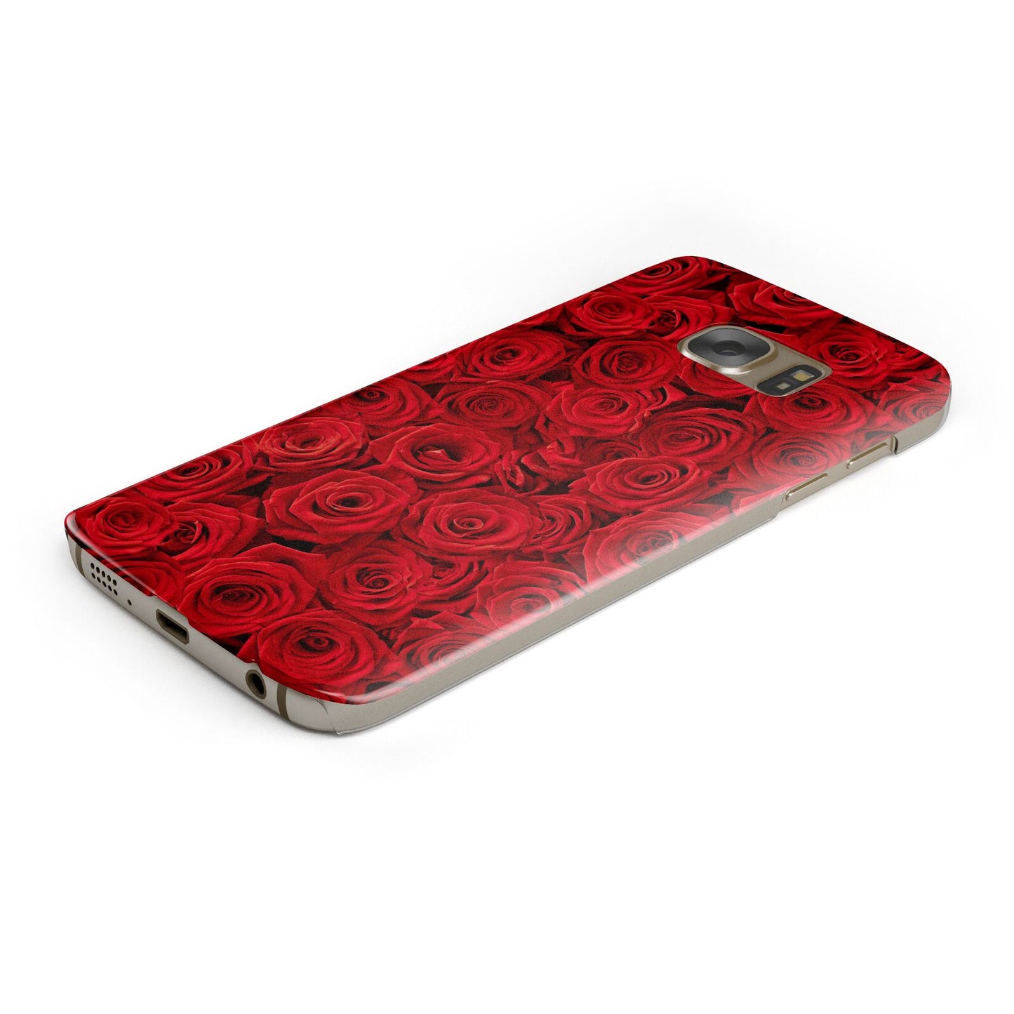 Red Rose Protective Samsung Galaxy Case Angled Image