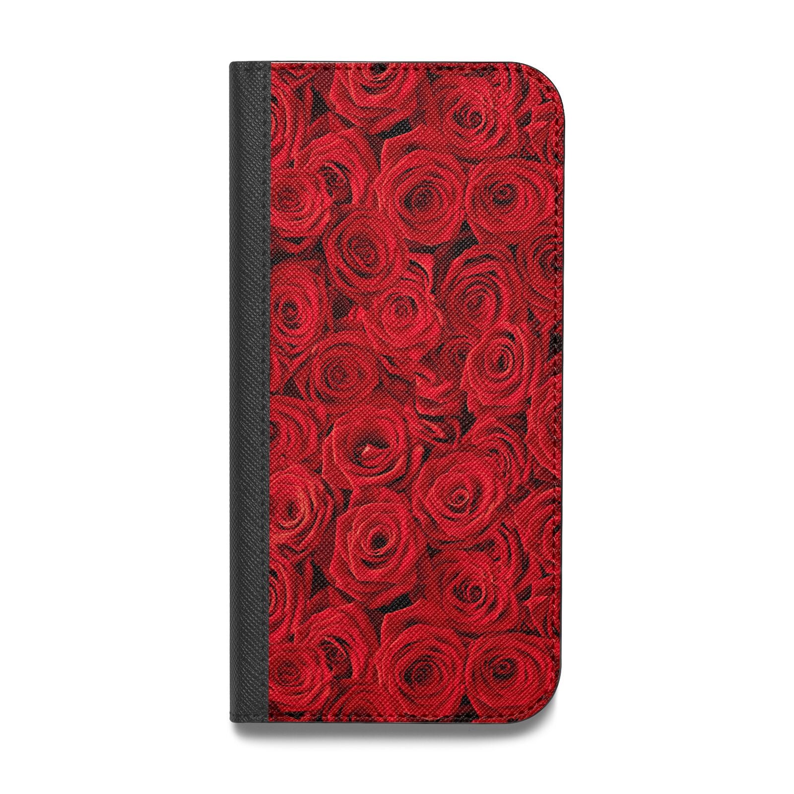 Red Rose Vegan Leather Flip Samsung Case