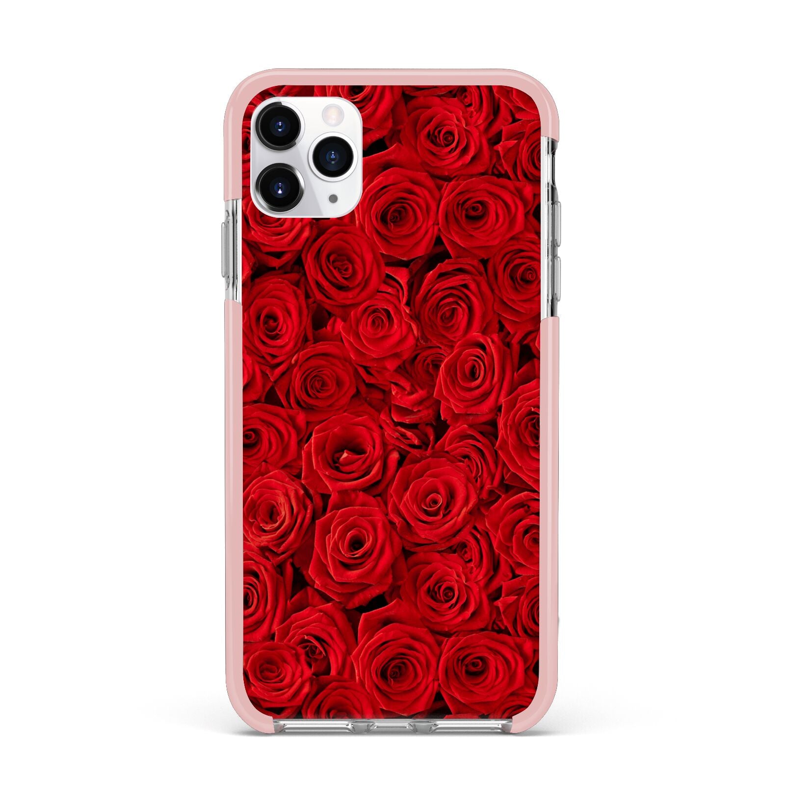 Red Rose iPhone 11 Pro Max Impact Pink Edge Case