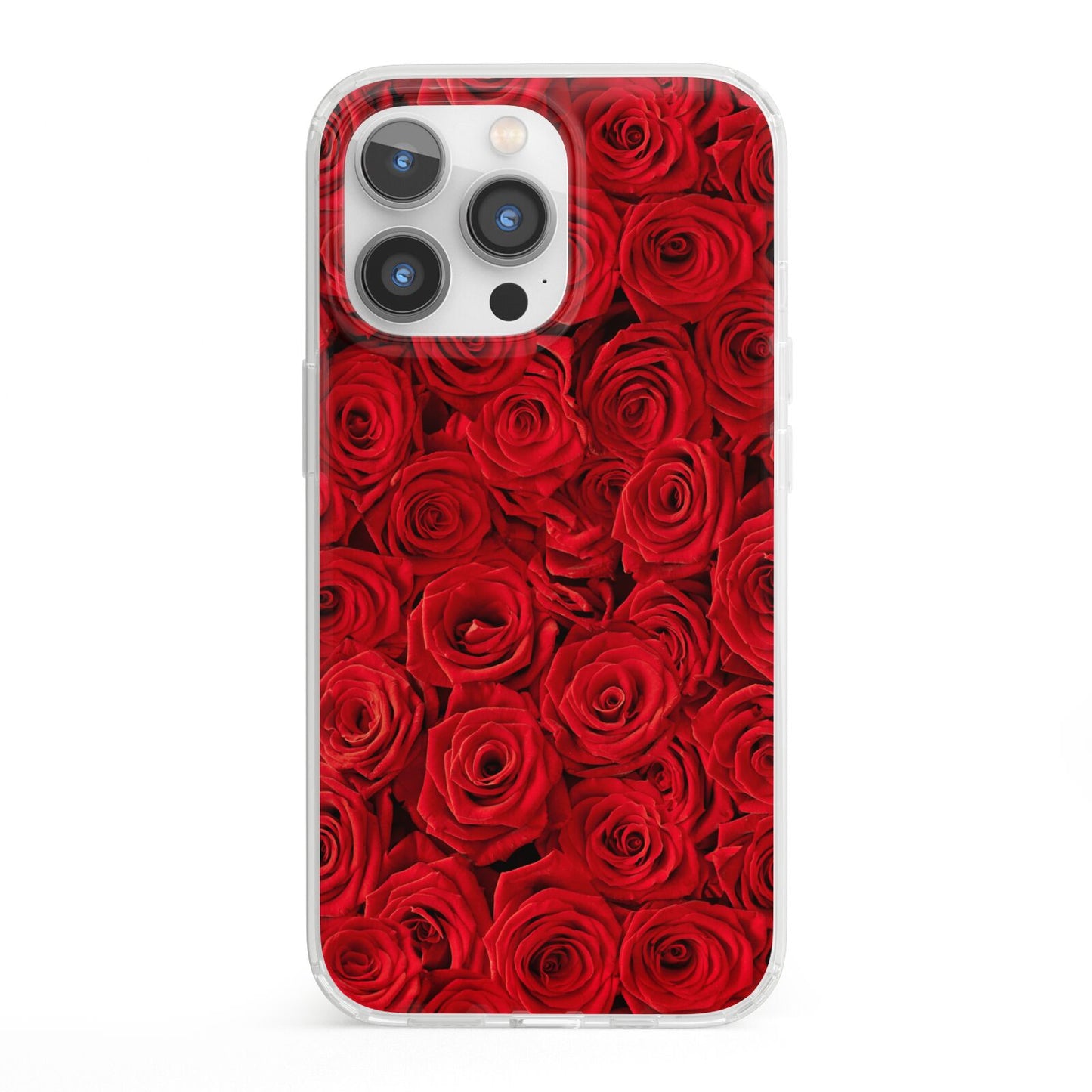 Red Rose iPhone 13 Pro Clear Bumper Case