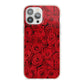 Red Rose iPhone 13 Pro Max TPU Impact Case with Pink Edges