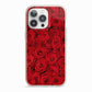 Red Rose iPhone 13 Pro TPU Impact Case with Pink Edges