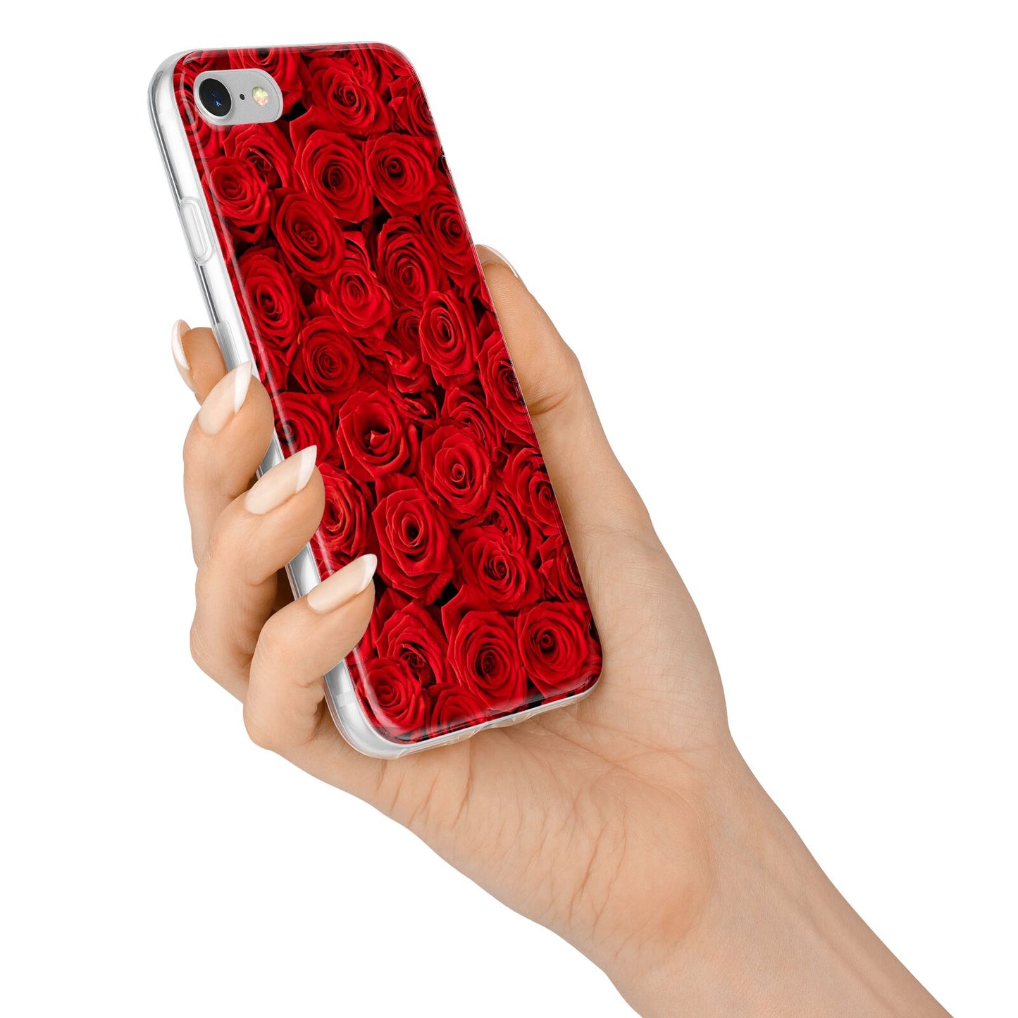 Red Rose iPhone 7 Bumper Case on Silver iPhone Alternative Image