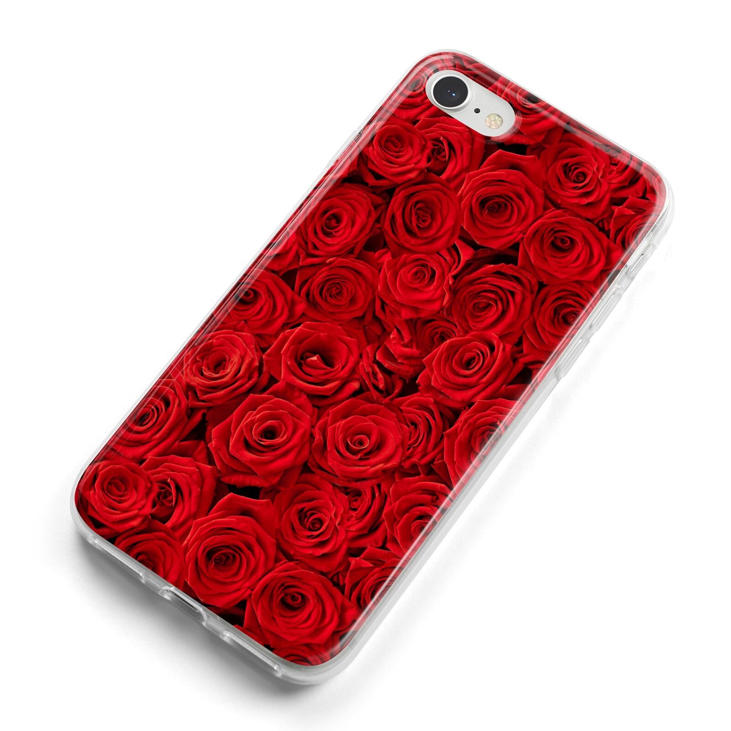 Red Rose iPhone 8 Bumper Case on Silver iPhone Alternative Image