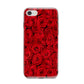 Red Rose iPhone 8 Bumper Case on Silver iPhone