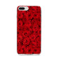 Red Rose iPhone 8 Plus Bumper Case on Silver iPhone