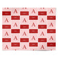 Red and Pink Personalised Name Personalised Wrapping Paper Alternative