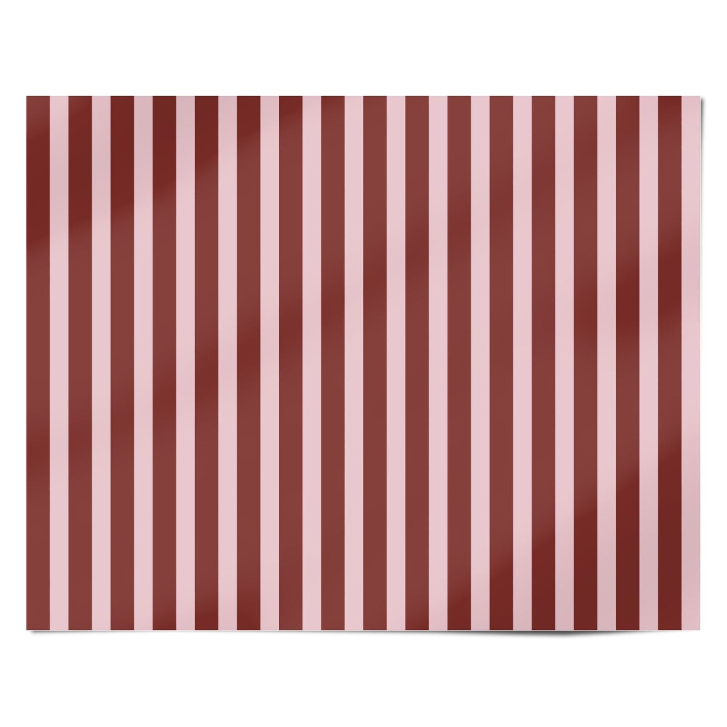 Red and Pink Striped Personalised Wrapping Paper Alternative