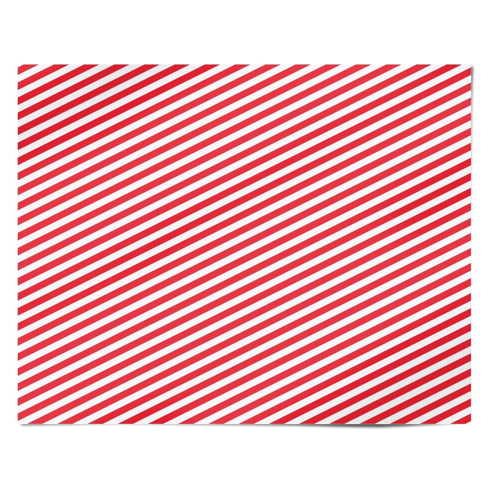 Red and White Striped Personalised Wrapping Paper Alternative