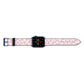 Retro Pink Check Apple Watch Strap Landscape Image Blue Hardware