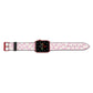 Retro Pink Check Apple Watch Strap Landscape Image Red Hardware