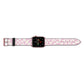 Retro Pink Check Apple Watch Strap Landscape Image Rose Gold Hardware