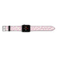 Retro Pink Check Apple Watch Strap Landscape Image Silver Hardware