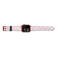 Retro Pink Check Apple Watch Strap Size 38mm Landscape Image Red Hardware