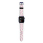 Retro Pink Check Apple Watch Strap Size 38mm with Blue Hardware