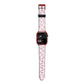 Retro Pink Check Apple Watch Strap Size 38mm with Red Hardware