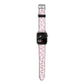 Retro Pink Check Apple Watch Strap Size 38mm with Silver Hardware