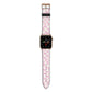 Retro Pink Check Apple Watch Strap with Gold Hardware