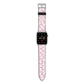 Retro Pink Check Apple Watch Strap with Silver Hardware