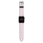 Retro Pink Check Apple Watch Strap with Space Grey Hardware