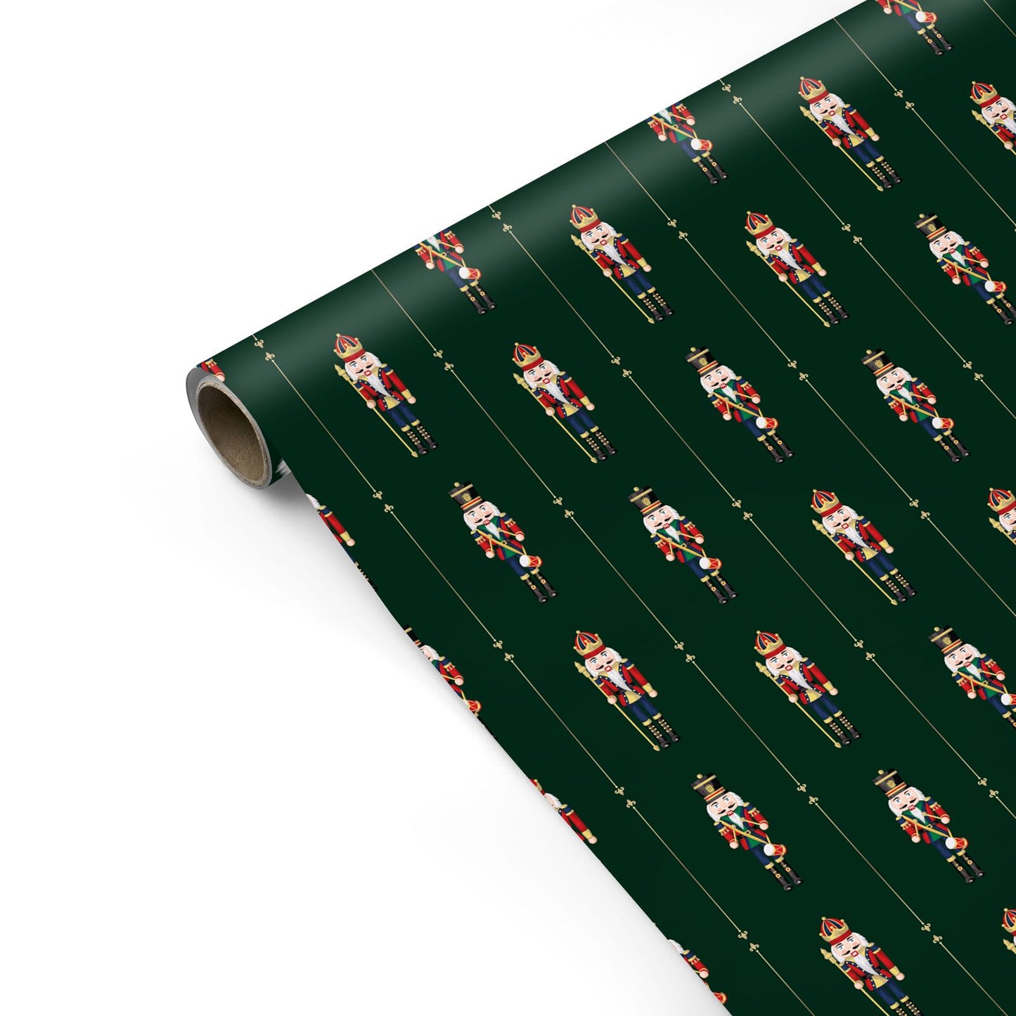 Rich Green Nutcracker Personalised Gift Wrap