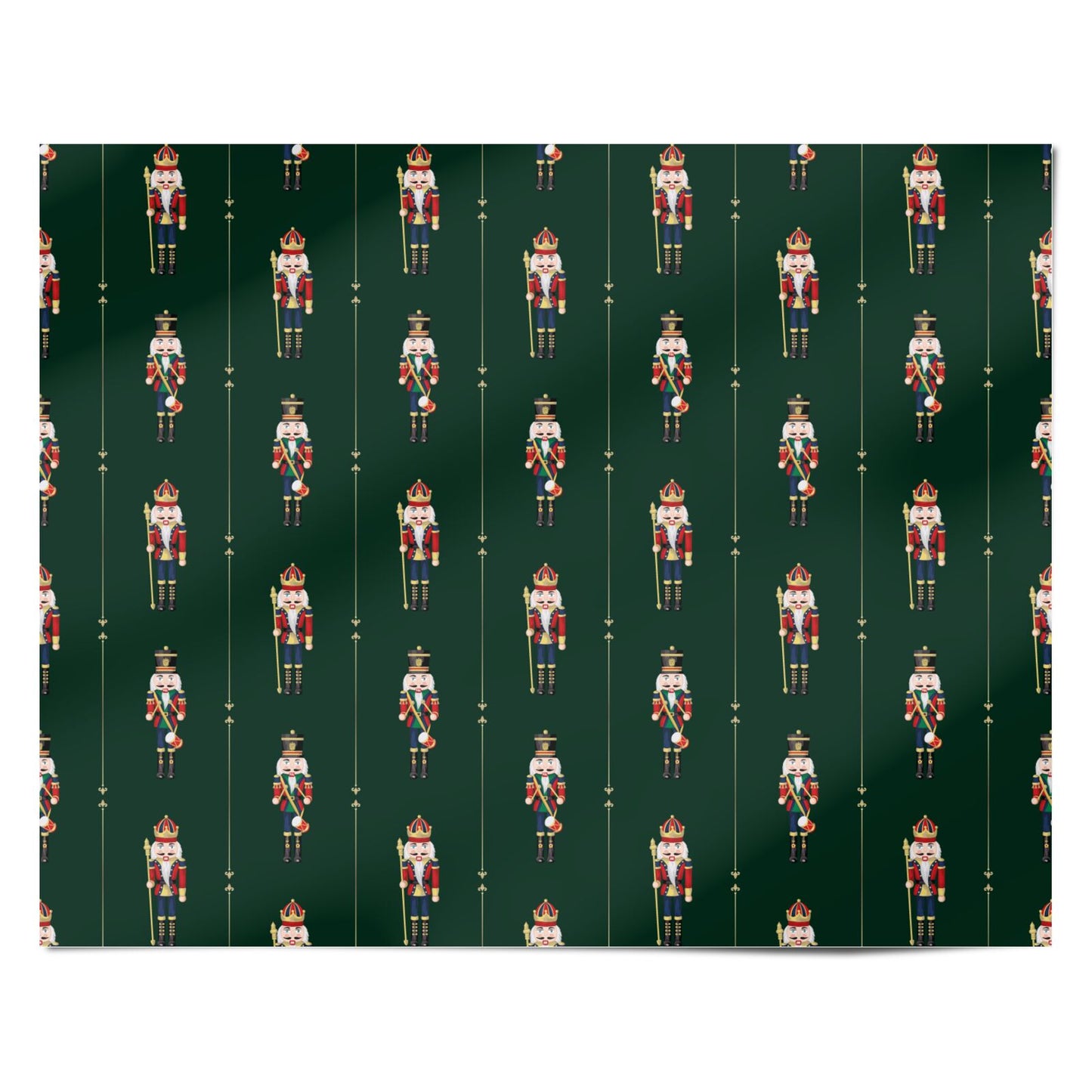 Rich Green Nutcracker Personalised Wrapping Paper Alternative