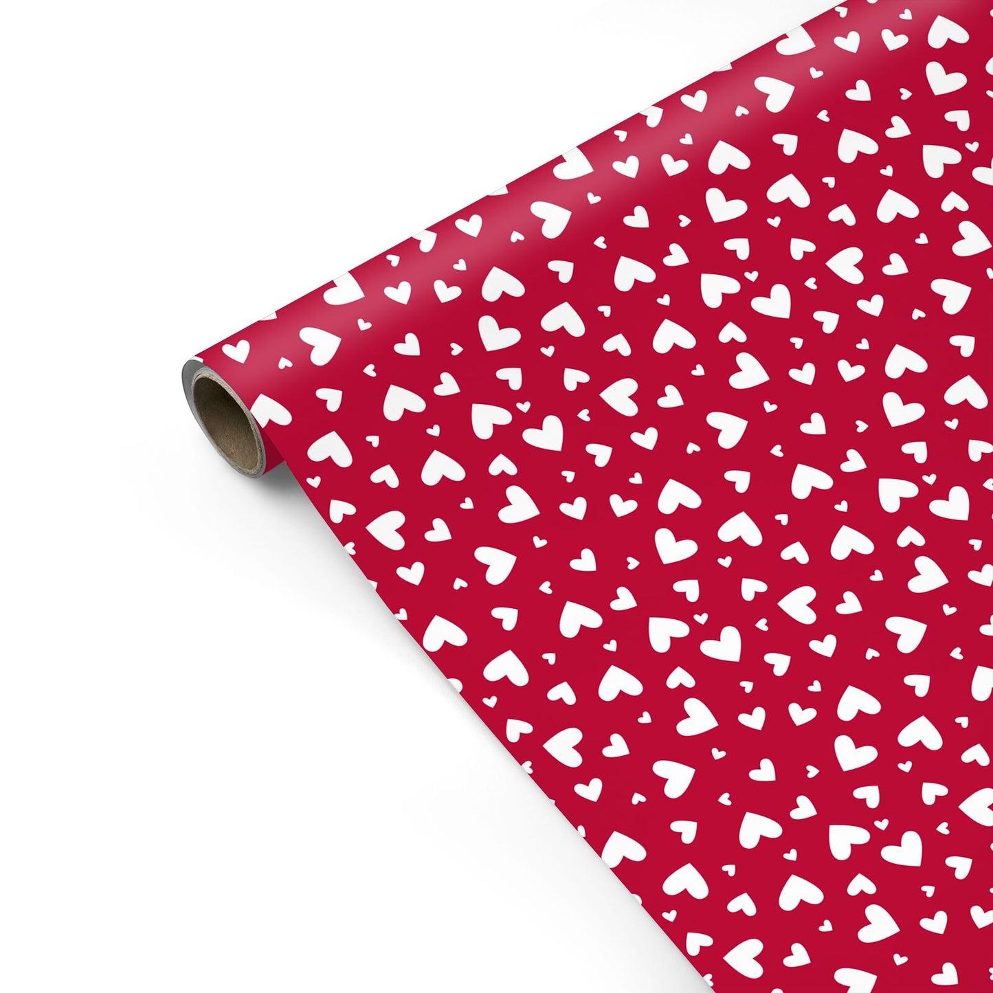 Romantic Red Heart Pattern Personalised Gift Wrap