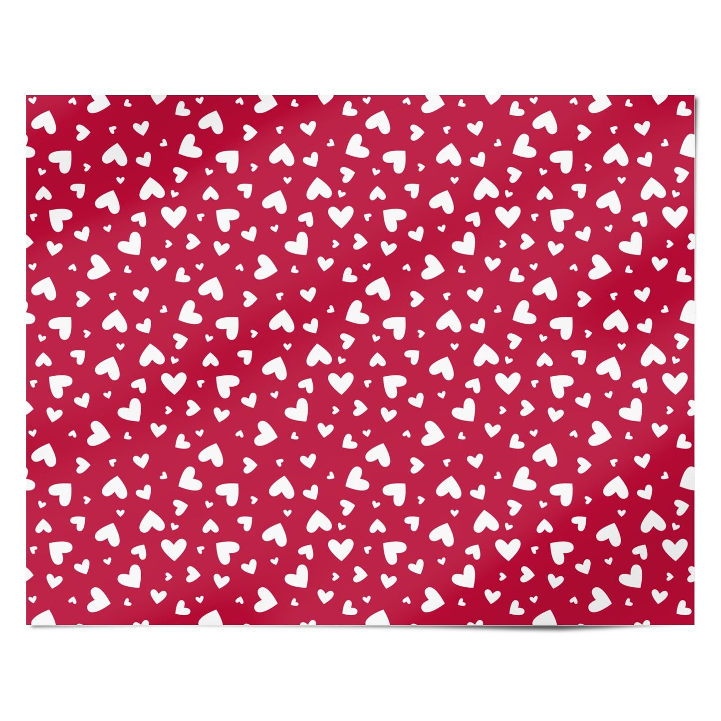 Romantic Red Heart Pattern Personalised Wrapping Paper Alternative