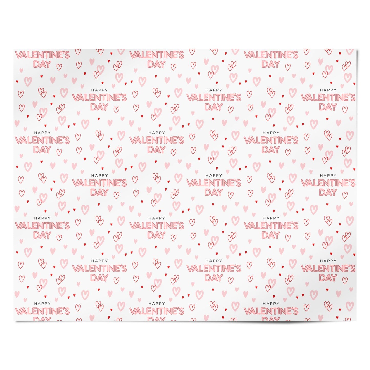 Romantic Valentines Day Card Personalised Wrapping Paper Alternative