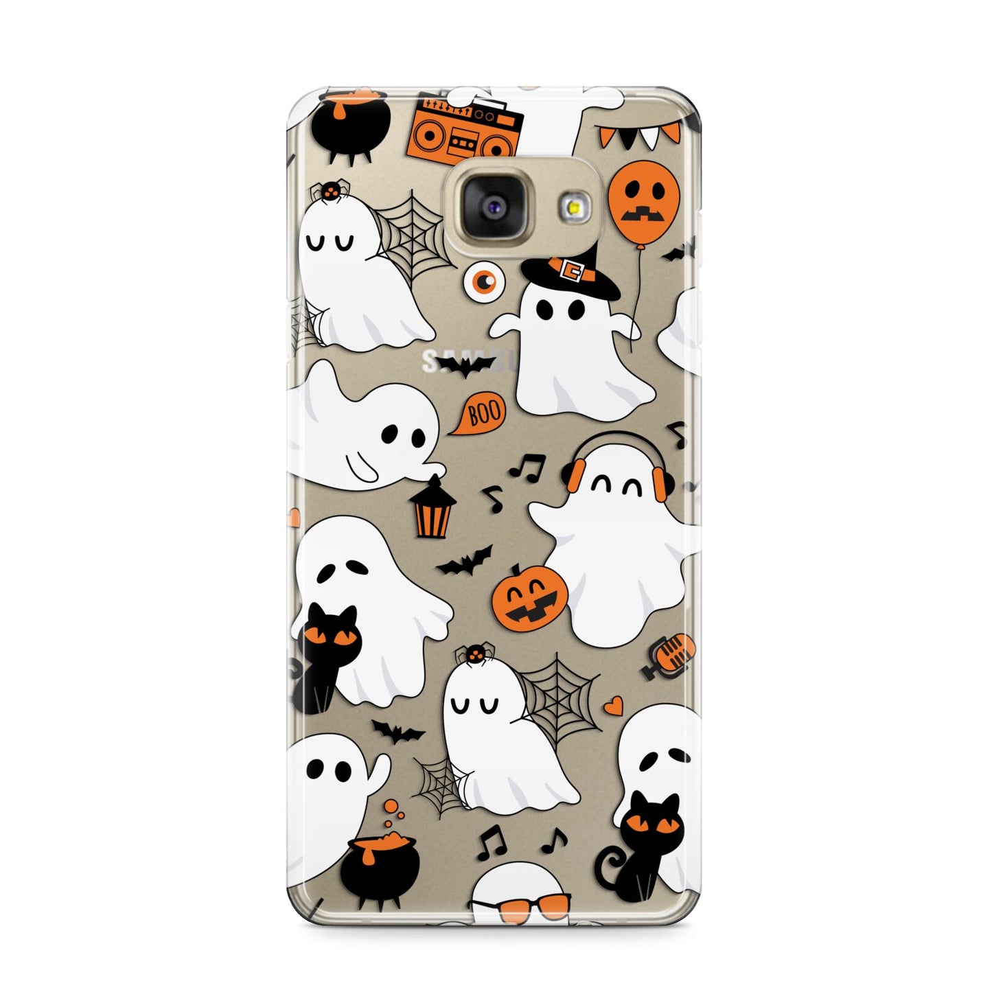 Spooky Halloween Ghost Samsung Galaxy A9 2016 Case on gold phone