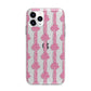 Striped Bow Pattern Apple iPhone 11 Pro Max in Silver with Bumper Case