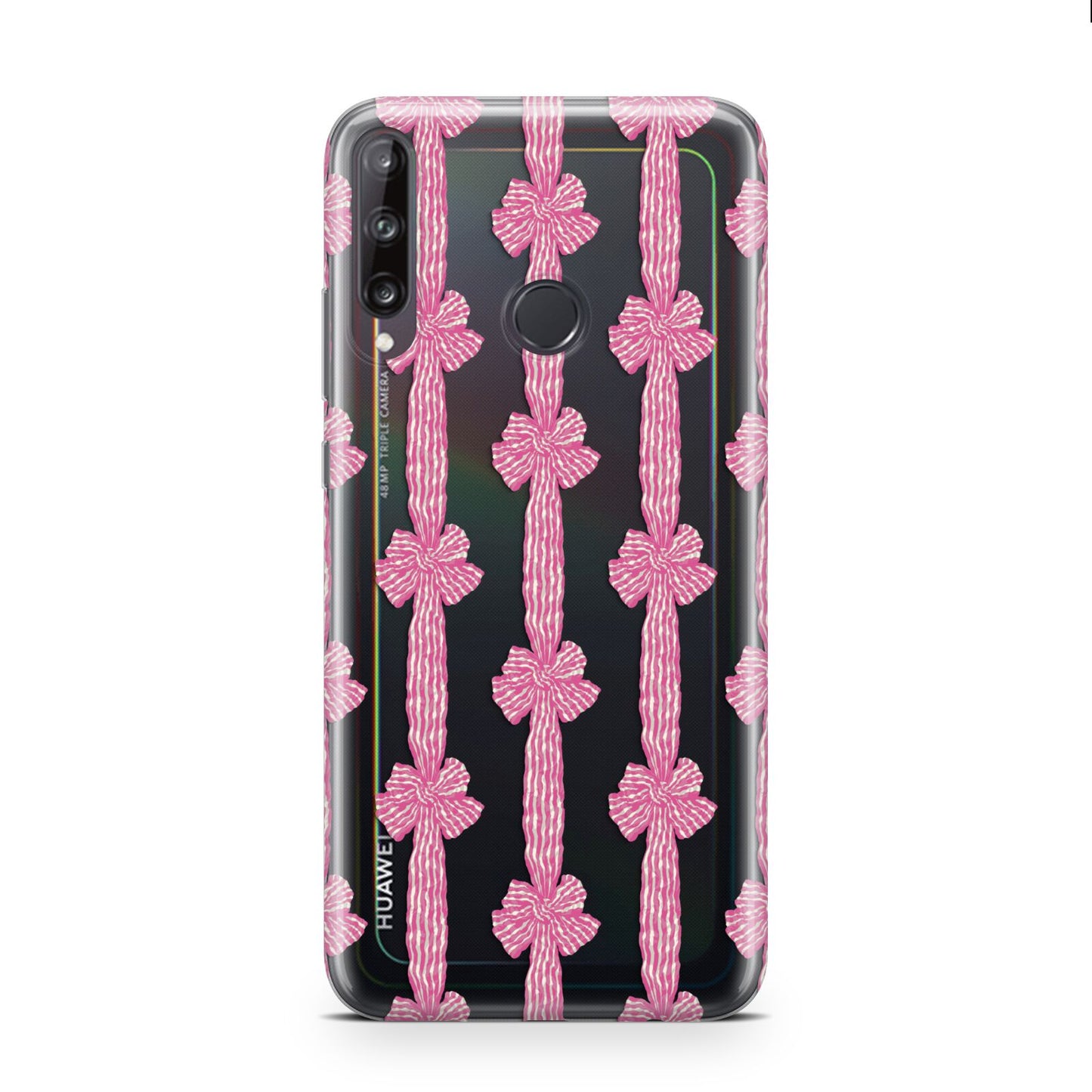 Striped Bow Pattern Huawei P40 Lite E Phone Case