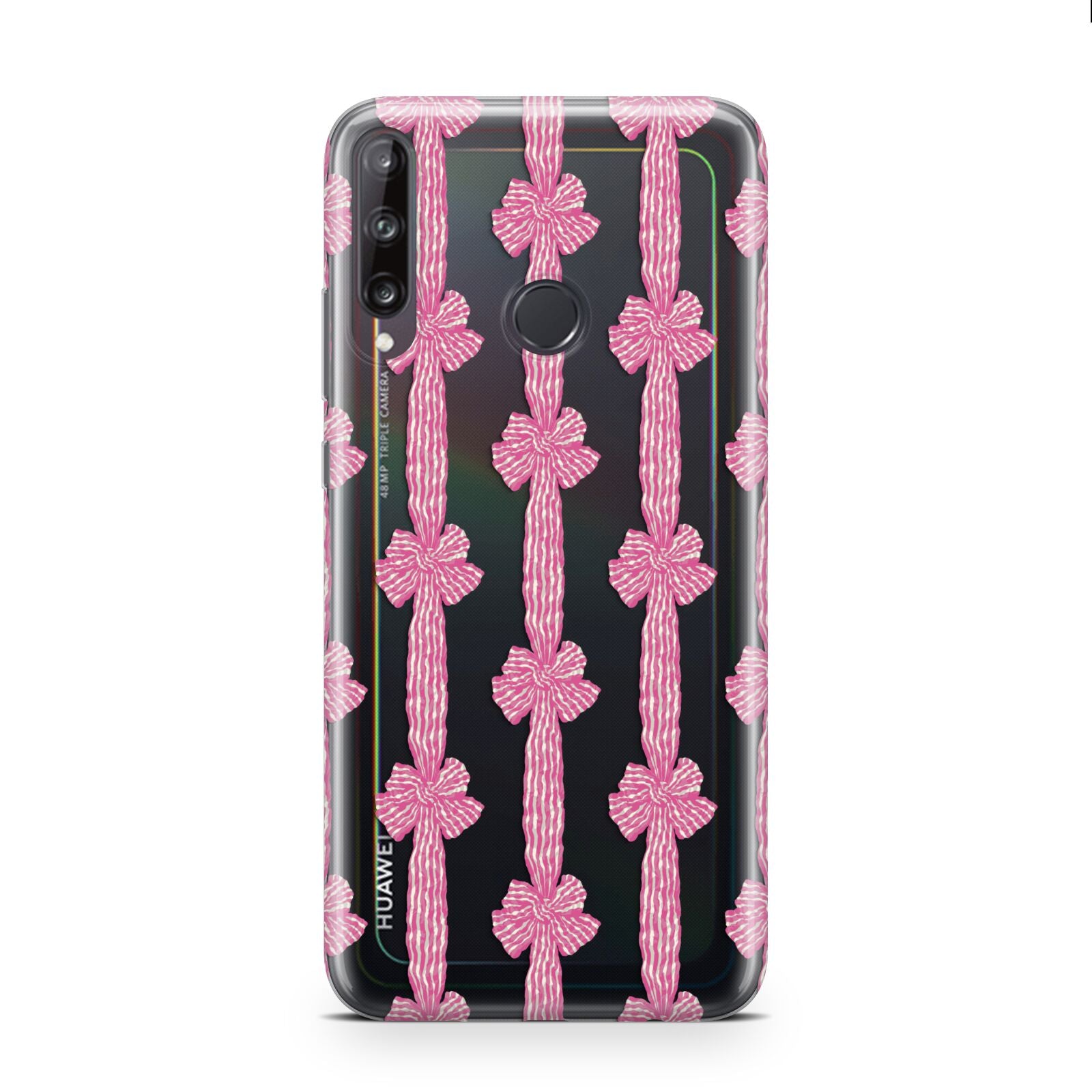 Striped Bow Pattern Huawei P40 Lite E Phone Case