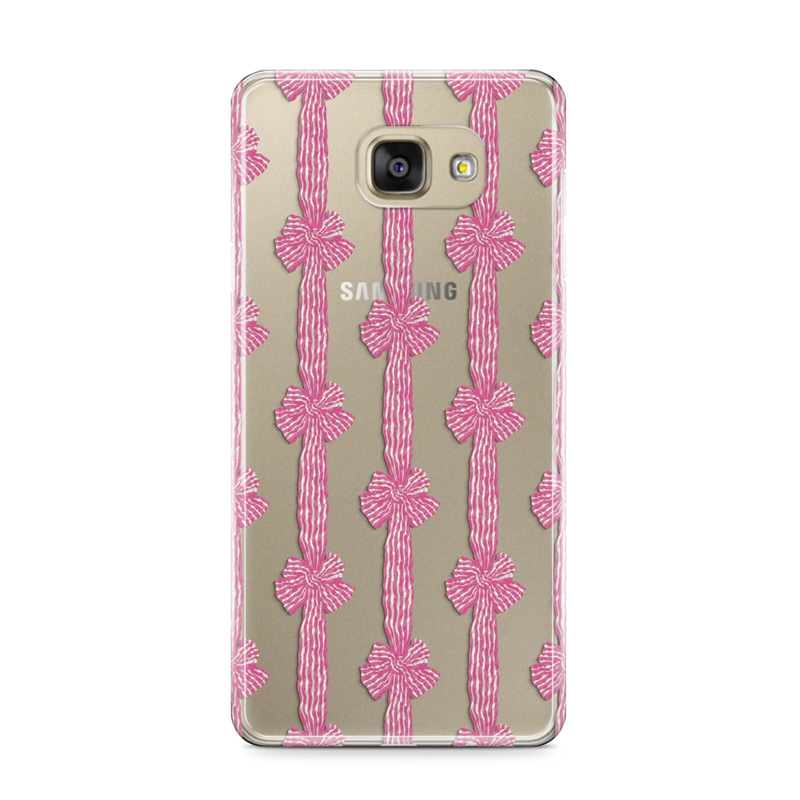 Striped Bow Pattern Samsung Galaxy A9 2016 Case on gold phone