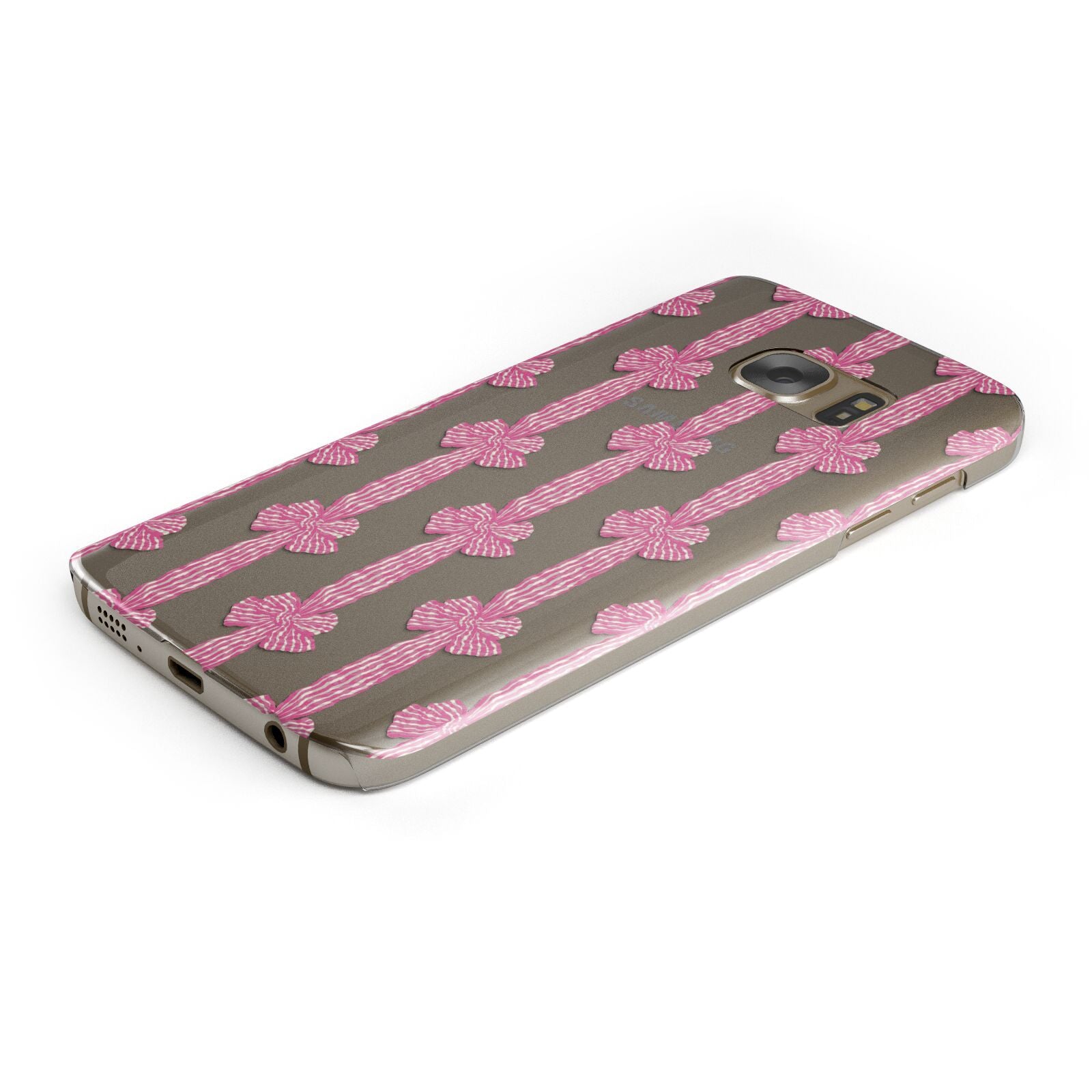 Striped Bow Pattern Samsung Galaxy Case Bottom Cutout