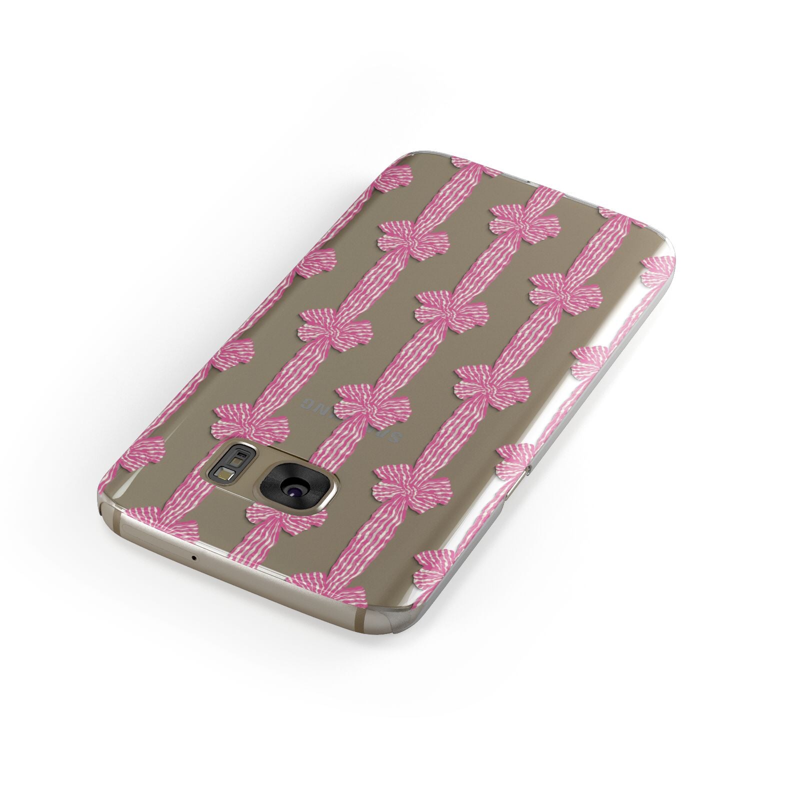 Striped Bow Pattern Samsung Galaxy Case Front Close Up