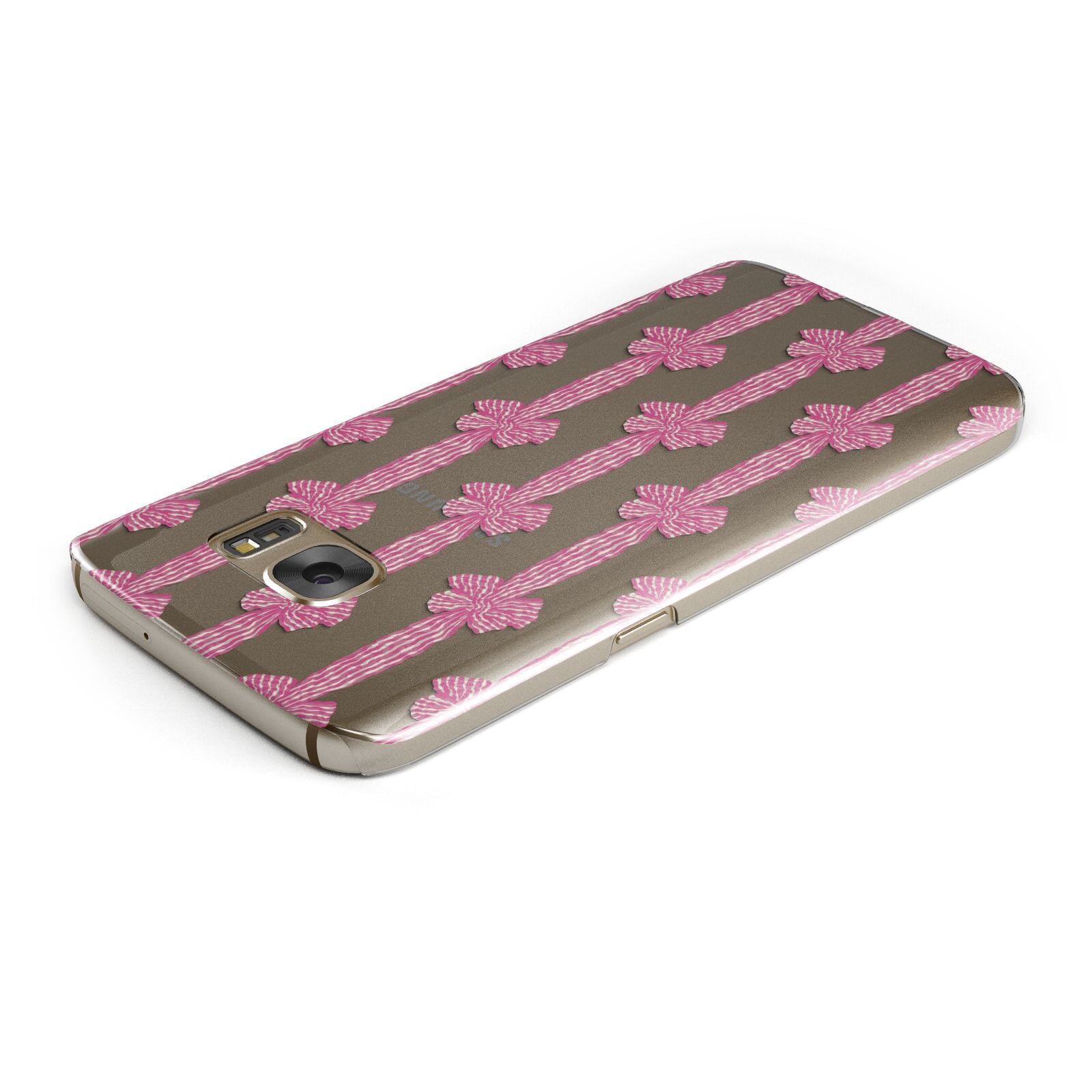 Striped Bow Pattern Samsung Galaxy Case Top Cutout