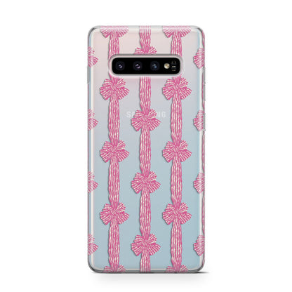 Striped Bow Pattern Samsung Galaxy S10 Case