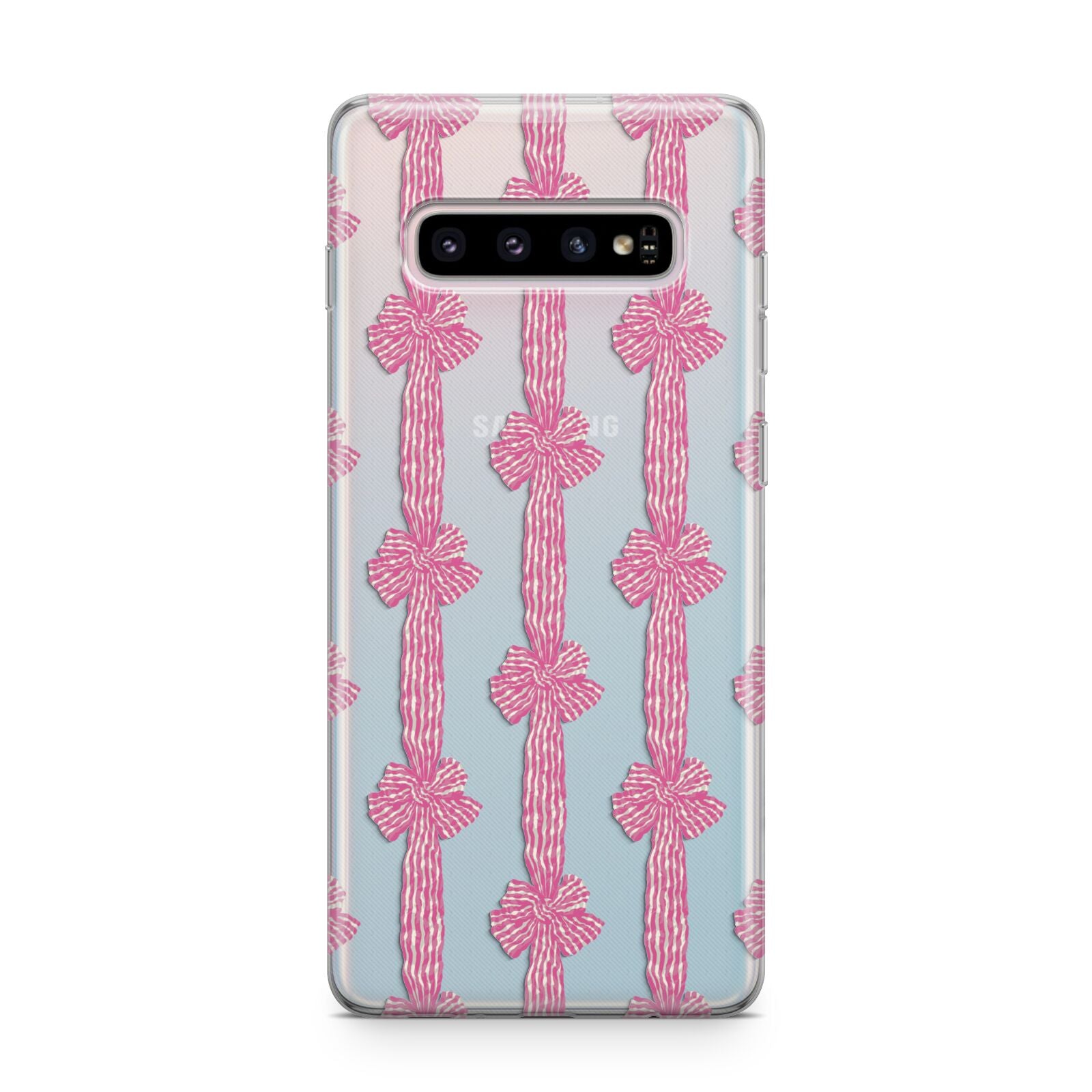 Striped Bow Pattern Samsung Galaxy S10 Plus Case